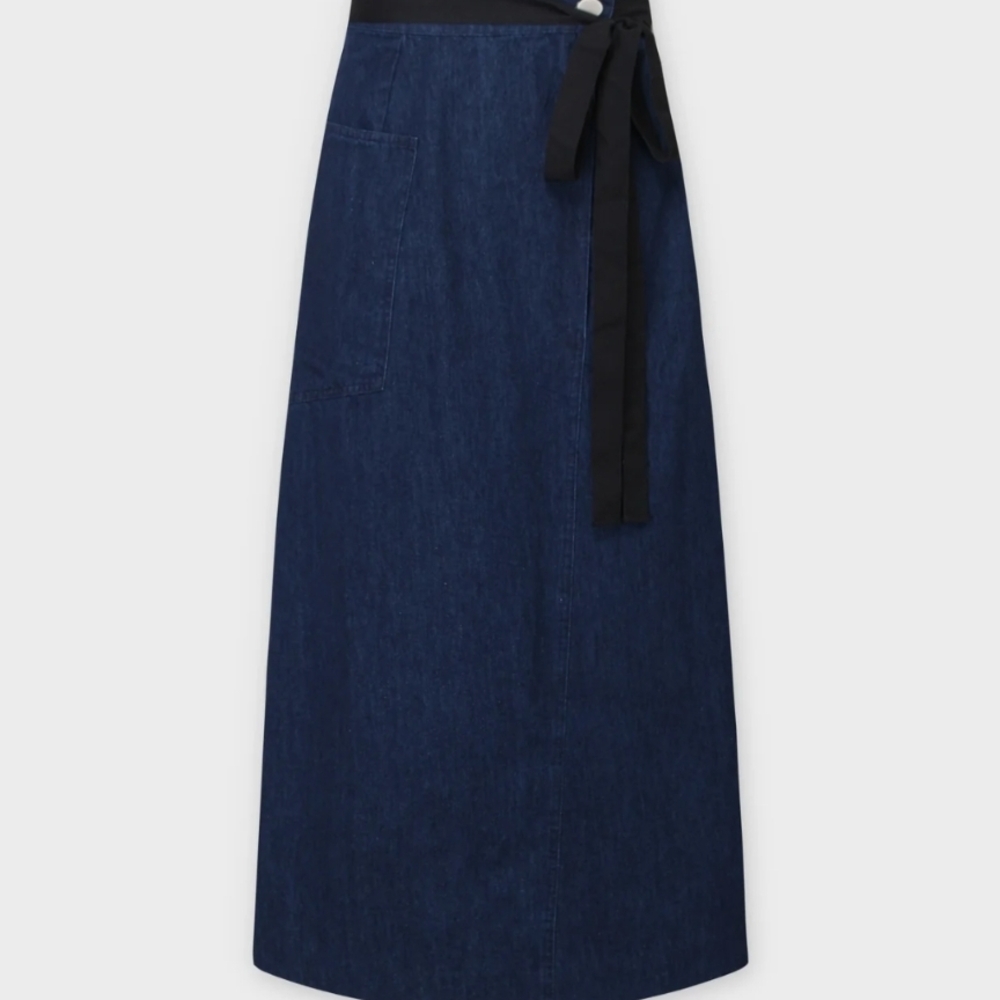 Denim Blue Women's Midi Skirt